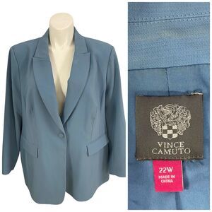 Vince Camuto Blazer Womens 22W Blue Jacket Officecore Corpcore Career Boardroom